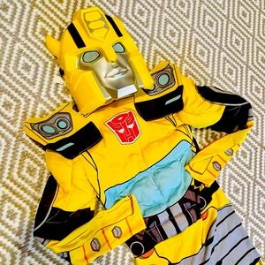 Bumblebee Transformers Halloween Costume size M 7-8 Muscle Outfit / Mask